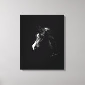 Toile Cheval arabe classique noir (option plus petite) (Recto)