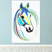 Toile Cheval artistique visage (Insitu (Plancher de Bois))