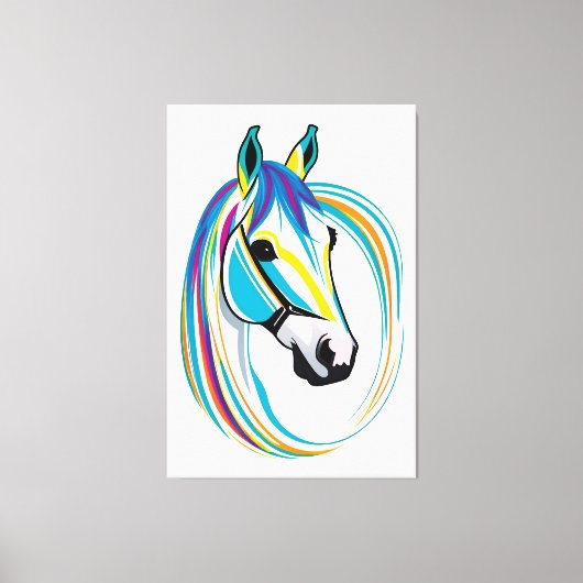 Toile Cheval artistique visage (Recto)