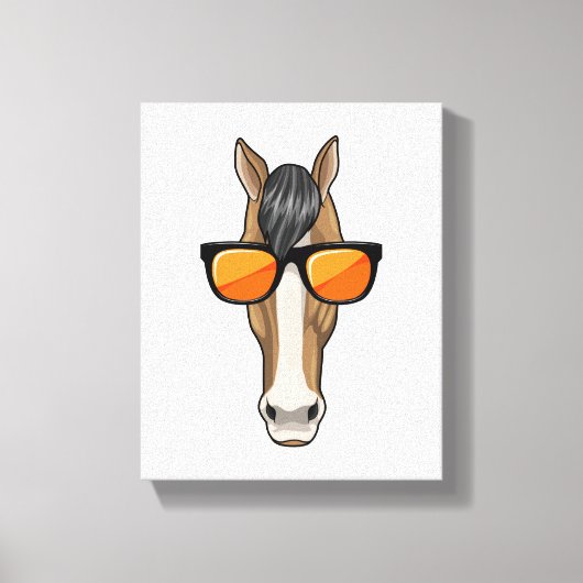 Toile Cheval avec lunettes de soleil (Recto)