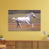 Toile Cheval blanc courant dans le champ (Insitu(Salon))