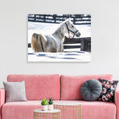 Toile Cheval Blanc En Neige (Insitu(Salon))