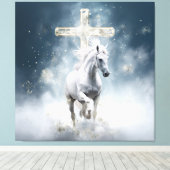Toile Cheval blanc prophétique (Insitu (Plancher de Bois))