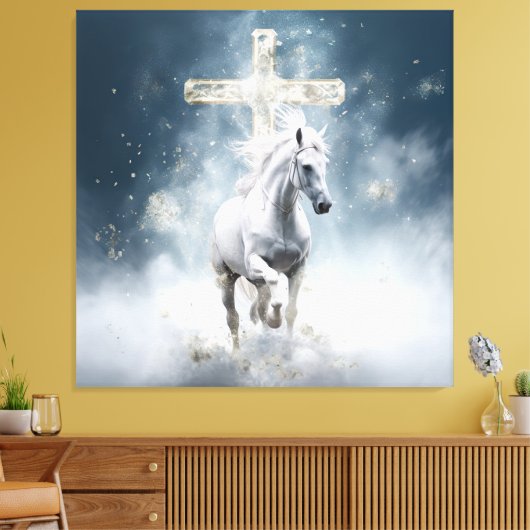 Toile Cheval blanc prophétique (Insitu(Salon))