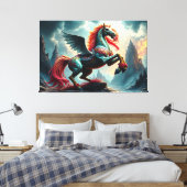 TOILE CHEVAL BLEU (Insitu(Chambre))