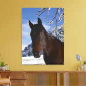Toile Cheval Brown en hiver (Insitu(Salon))