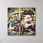 Toile Cheval Carousel Trouvez Votre Type Sauvage Distres (Recto)