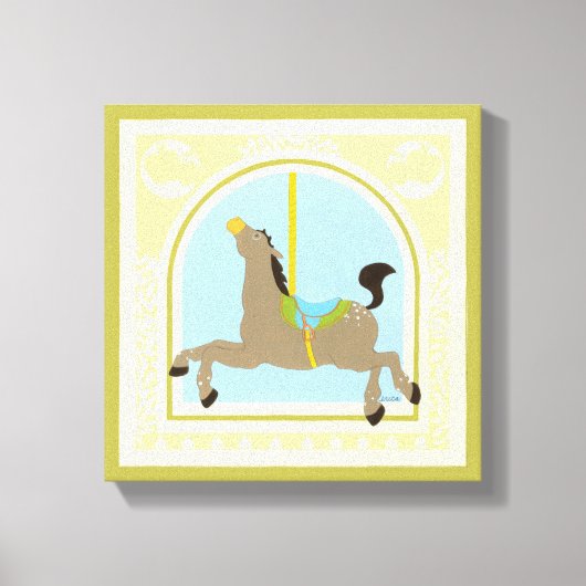 Toile Cheval Carrousel par Juin Erica Vess (Recto)