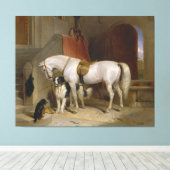 Toile Cheval chien Favoris peinture art Landseer Proprié (Insitu (Plancher de Bois))
