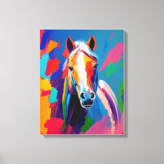 Toile cheval coloré (Recto)