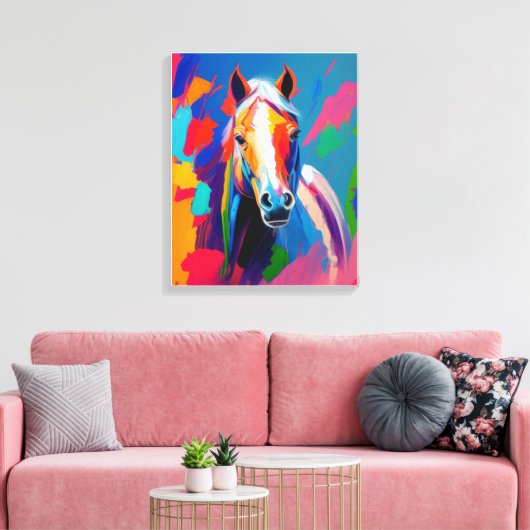 Toile cheval coloré (Insitu(Salon))
