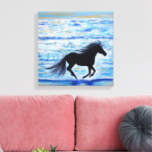 Toile Cheval courir libre par la peinture de mer (Insitu(Salon))