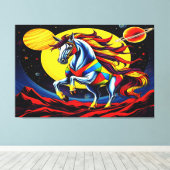 TOILE CHEVAL DANS L'ESPACE (Insitu (Plancher de Bois))