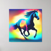 Toile Cheval d'aquarelle coloré (Recto)