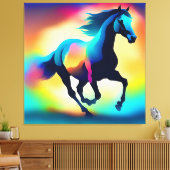 Toile Cheval d'aquarelle coloré (Insitu(Salon))