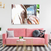 Toile Cheval de buggy amish Pinto (Insitu(Salon))