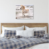 Toile Cheval de Camargue sortant des vagues (Insitu(Chambre))