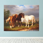 Toile Cheval de Caramel Brown blanc (Insitu (Plancher de Bois))