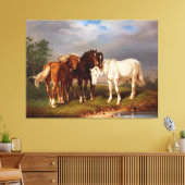 Toile Cheval de Caramel Brown blanc (Insitu(Salon))