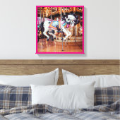 Toile Cheval de Carrousel rose sur le manège (Insitu(Chambre))
