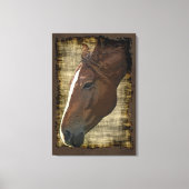 Toile Cheval de Châtaignier Illustratif Art rustique (Recto)