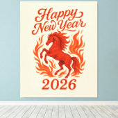 Toile Cheval de feu chinois 2026 (Insitu (Plancher de Bois))