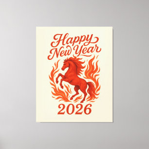 Toile Cheval de feu chinois 2026