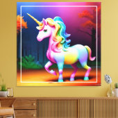 Toile Cheval de licorne blanche-37474 (Insitu(Salon))