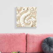 Toile Cheval de mer de Taupe et Flouris Côtier (Insitu(Salon))