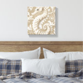 Toile Cheval de mer de Taupe et Flouris Côtier (Insitu(Chambre))