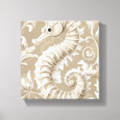 Toile Cheval de mer de Taupe et Flouris Côtier (Recto)