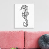 Toile Cheval de mer inspiré 6 (Insitu(Salon))