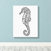 Toile Cheval de mer inspiré 6 (Insitu (Plancher de Bois))