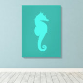Toile Cheval de mer Turquoise (Insitu (Plancher de Bois))