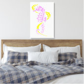 Toile Cheval de mer violet, jaune et algues (Insitu(Chambre))