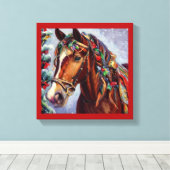Toile Cheval de Noël 2 (Insitu (Plancher de Bois))