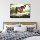 Toile Cheval de peinture de baie et d'éclaboussure blanc (Insitu(Chambre))