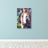 Toile Cheval de peinture de l'Ouest (Insitu (Plancher de Bois))