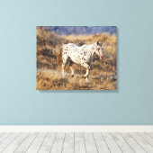 Toile Cheval errant dans les collines pittoresques du Bi (Insitu (Plancher de Bois))