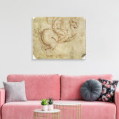 Toile Cheval et Cavalier (stylo et encre sur papier) (Insitu(Salon))