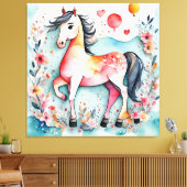 Toile Cheval floral mignon (Insitu(Salon))