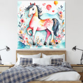 Toile Cheval floral mignon (Insitu(Chambre))