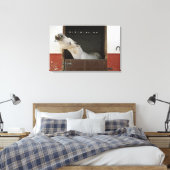 Toile Cheval gris dans une écurie (Insitu(Chambre))