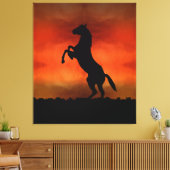 Toile Cheval Libre Au Coucher Du Soleil (Insitu(Salon))