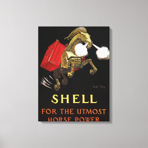 Toile Cheval mécanique avec Shell Oil