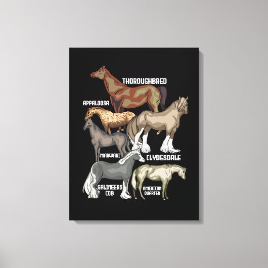 Toile Cheval Naît Cheval Équitation Cadeau Femmes Chevau (Recto)