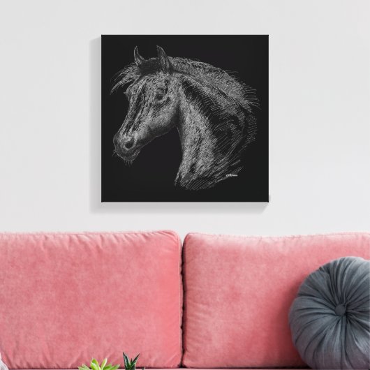 Toile Cheval : Noir (Insitu(Salon))