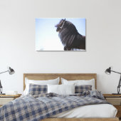Toile cheval noir à longue crinière (Insitu(Chambre))