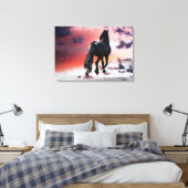 Toile Cheval noir du coureur de la liberté (Insitu(Chambre))