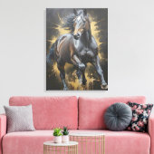 Toile cheval noir funky (Insitu(Salon))